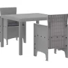 VIDAXL - Ensemble de salle à manger pour jardin 3 pcs gris clair