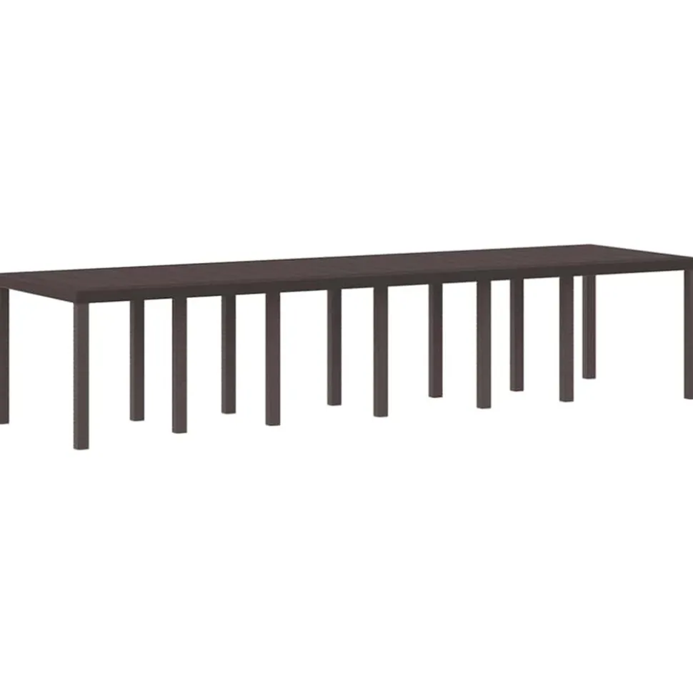 VIDAXL - Ensemble de salle à manger pour jardin 15 pcs marron