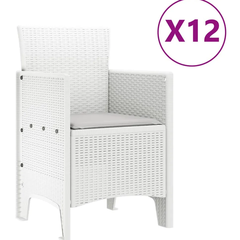 VIDAXL - Ensemble de salle à manger pour jardin avec coussin 13 pcs