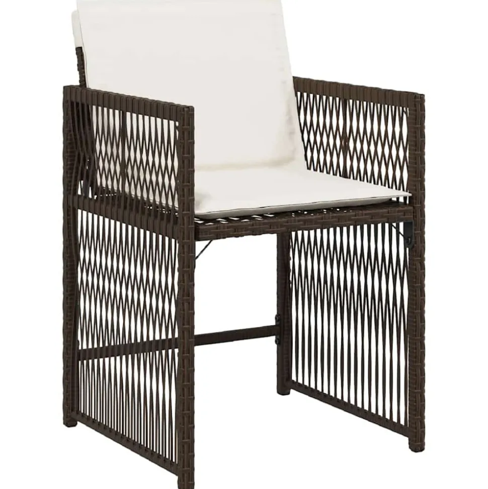 VIDAXL - Ensemble de salle à manger pour jardin 5 pcs marron polyrotin