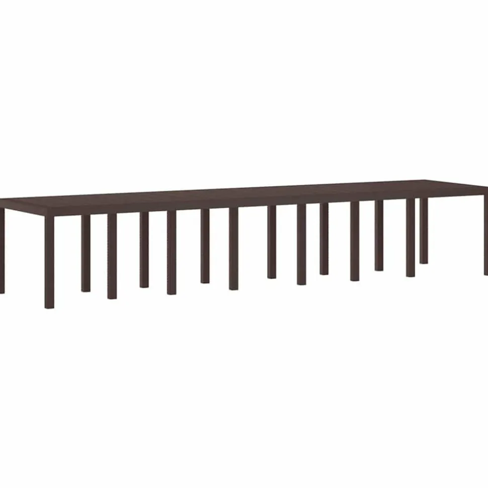 VIDAXL - Ensemble de salle à manger pour jardin 17 pcs marron