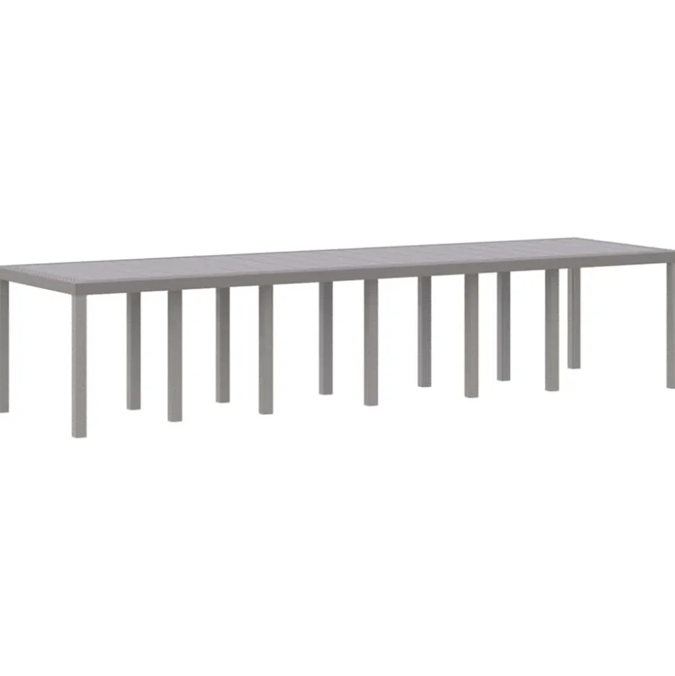 VIDAXL - Ensemble de salle à manger pour jardin 15 pcs gris clair