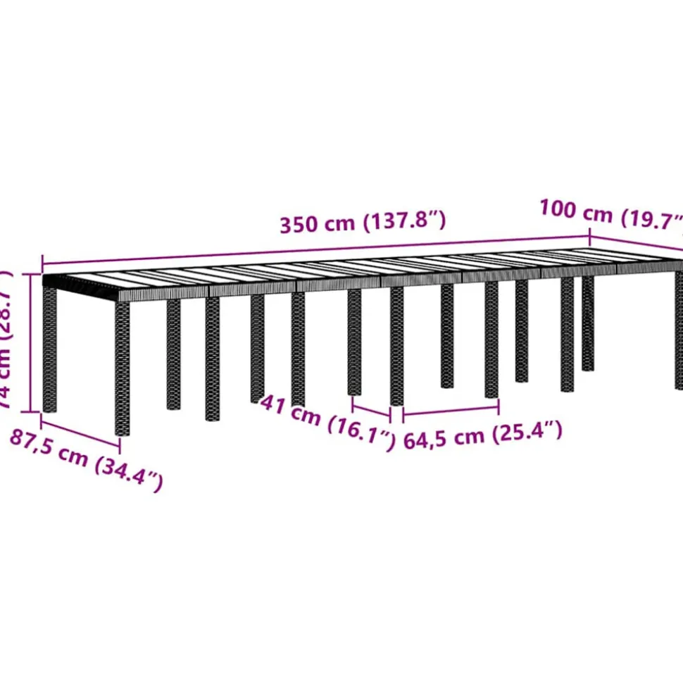 VIDAXL - Ensemble de salle à manger pour jardin 15 pcs gris clair