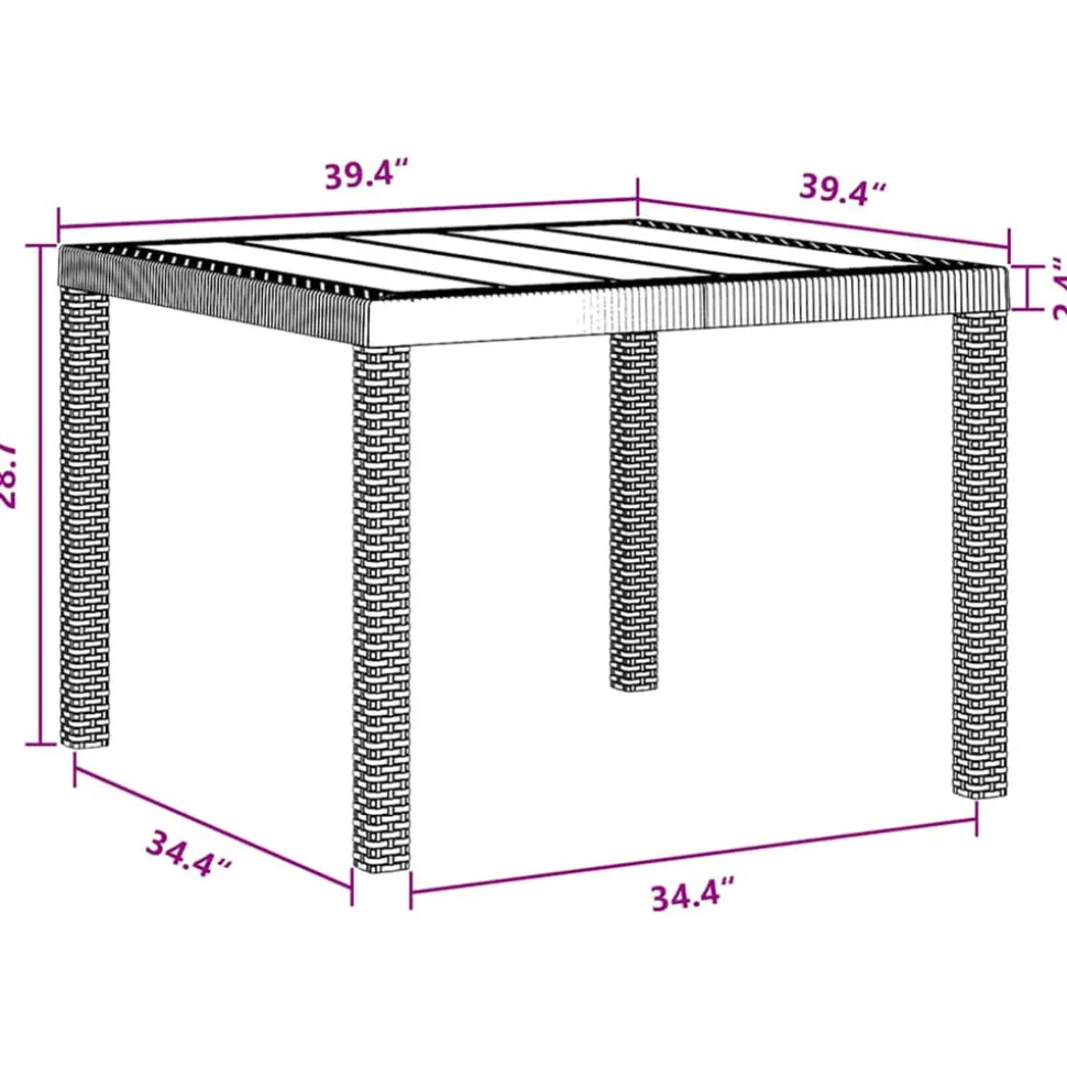 VIDAXL - Ensemble de salle à manger pour jardin 5 pcs anthracite