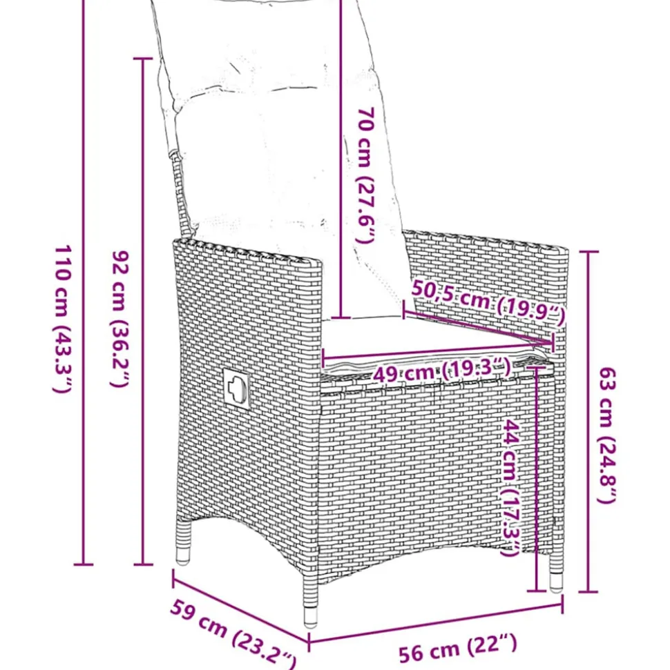 VIDAXL - Ensemble de salle à manger pour jardin 5 pcs gris poly rotin