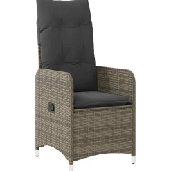 VIDAXL - Ensemble de salle à manger pour jardin 5 pcs gris poly rotin