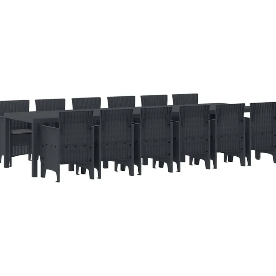 VIDAXL - Ensemble de salle à manger pour jardin 13 pcs anthracite