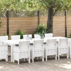 VIDAXL - Ensemble de salle à manger pour jardin 13 pcs blanc