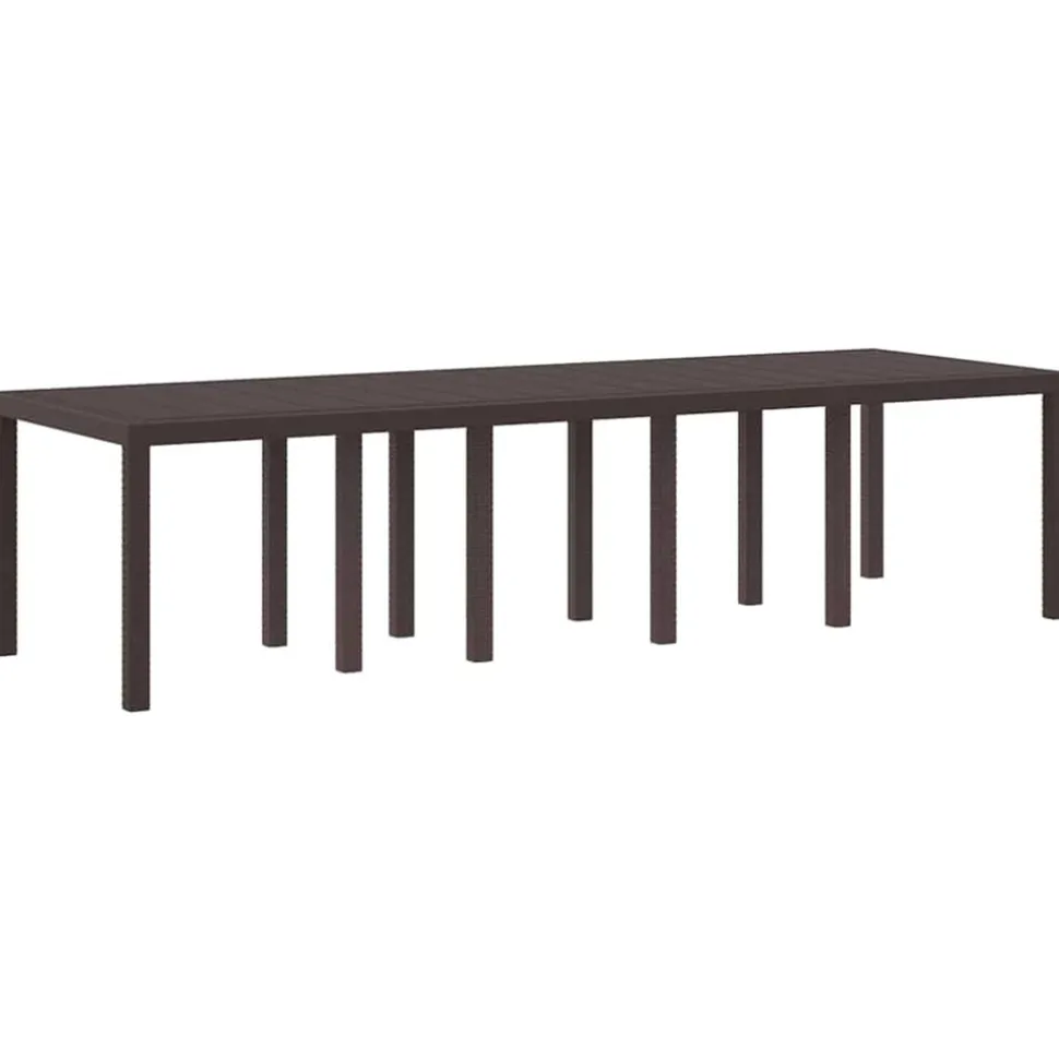 VIDAXL - Ensemble de salle à manger pour jardin 11 pcs marron et taupe