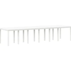VIDAXL - Ensemble de salle à manger pour jardin 13 pcs blanc rattan polt