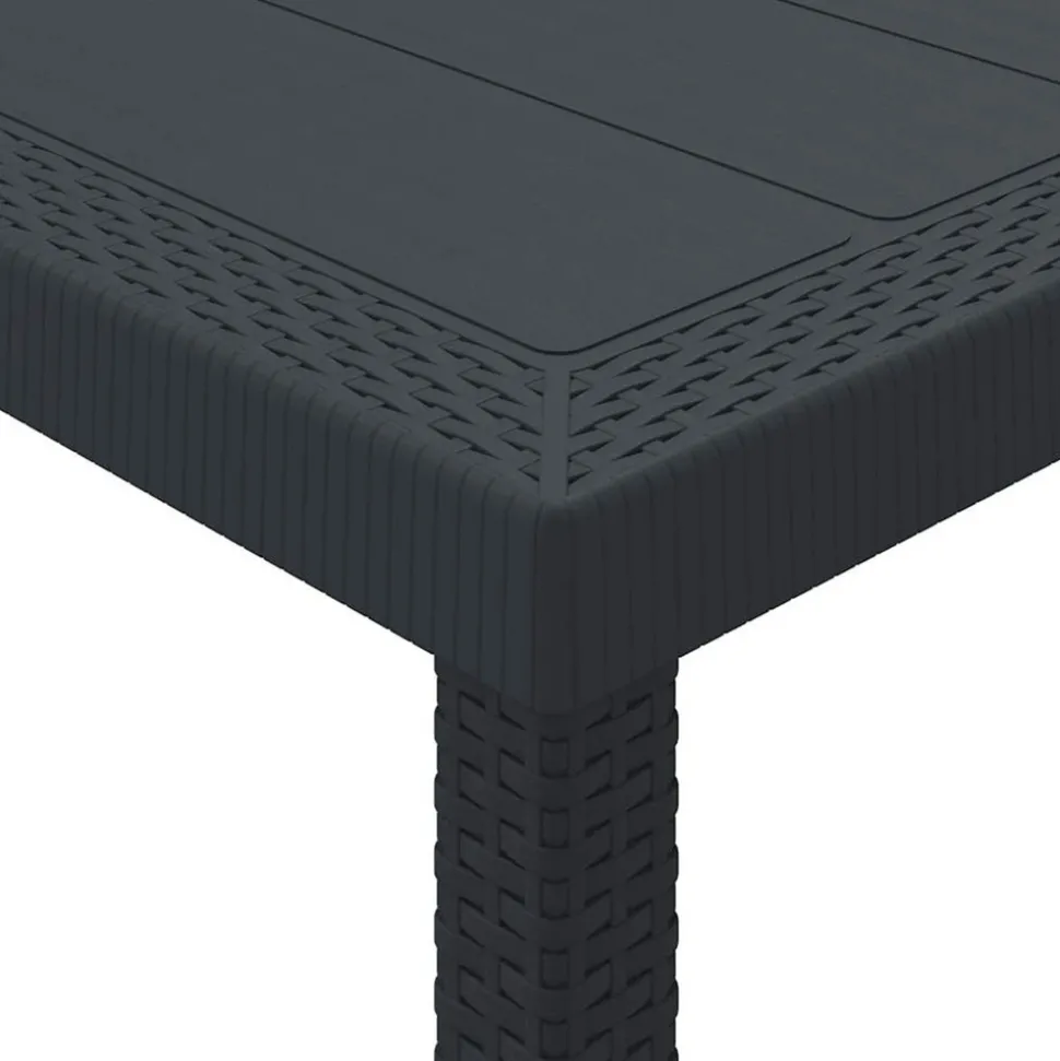 VIDAXL - Ensemble de salle à manger pour jardin 15 pcs anthracite
