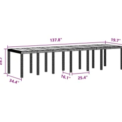 VIDAXL - Ensemble de salle à manger pour jardin 15 pcs anthracite