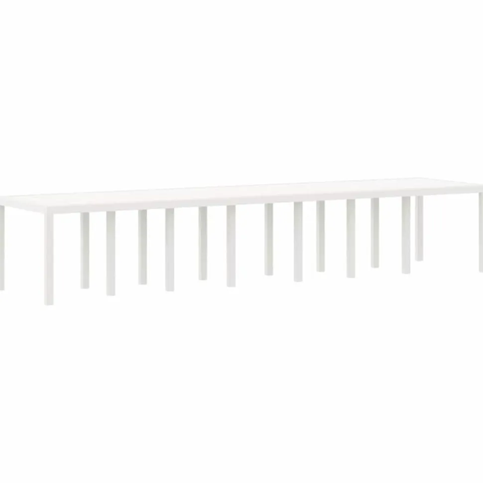 VIDAXL - Ensemble de salle à manger pour jardin 17 pcs blanc rattan polt