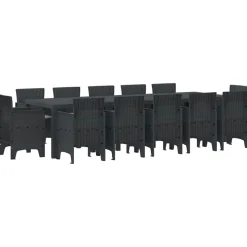 VIDAXL - Ensemble de salle à manger de jardin avec coussins 13 pcs