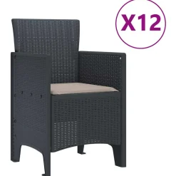 VIDAXL - Ensemble de salle à manger de jardin avec coussins 13 pcs