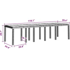 VIDAXL - Ensemble de salle à manger de jardin avec coussins 13 pcs