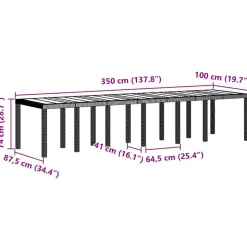 VIDAXL - Ensemble de salle à manger pour jardin 15 pcs blanc rattan polt