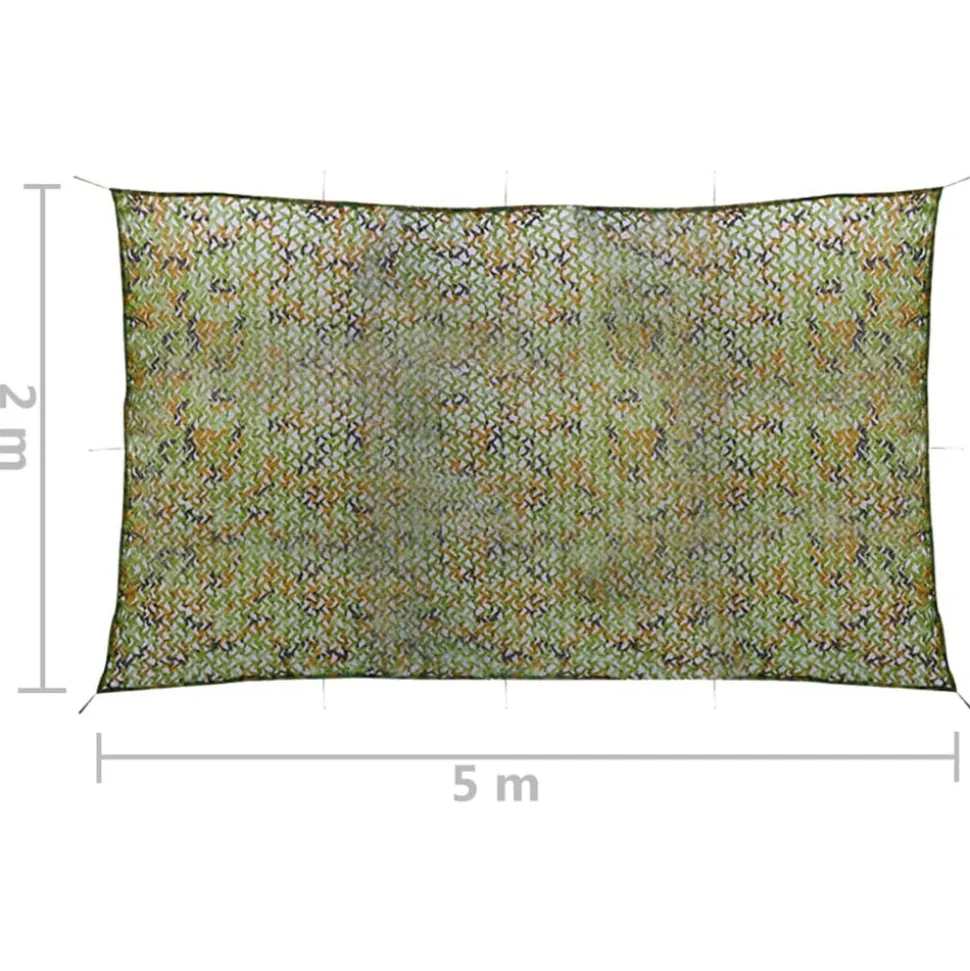 VIDAXL - Filet de camouflage avec sac de rangement 2x5 m vert