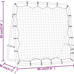 VIDAXL - Filet de rebond de football réglable 96x80x96 cm acier et pe