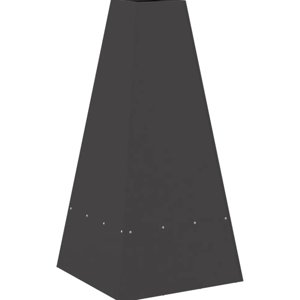 VIDAXL - Foyer avec rangement pour bûches noir 50x50x100 cm acier