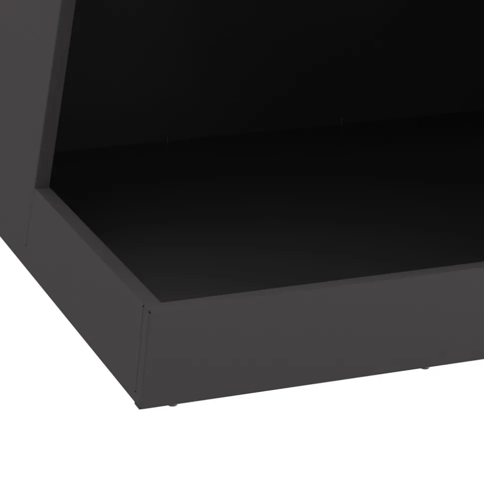 VIDAXL - Foyer avec rangement pour bûches noir 50x50x100 cm acier