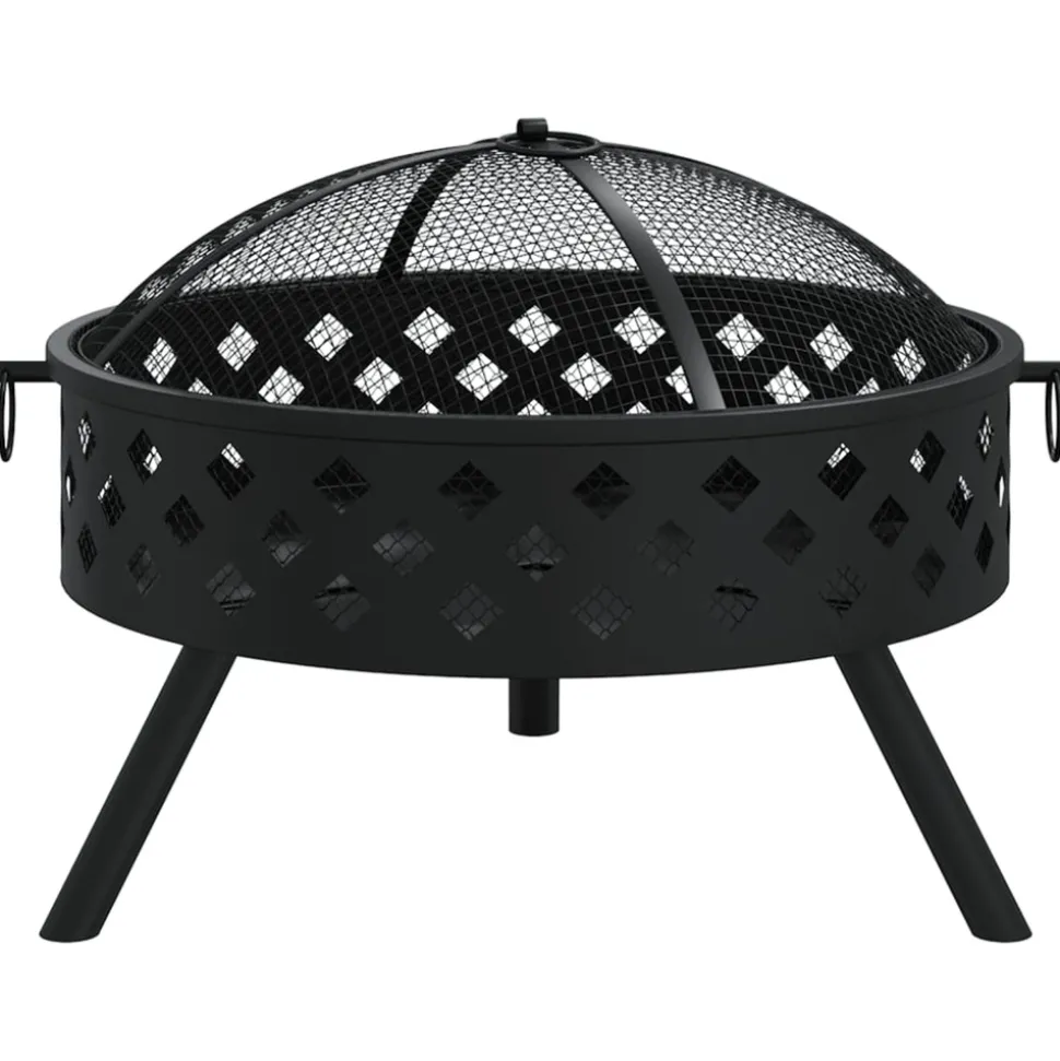 VIDAXL - Foyer avec tisonnier 58 cm xxl acier