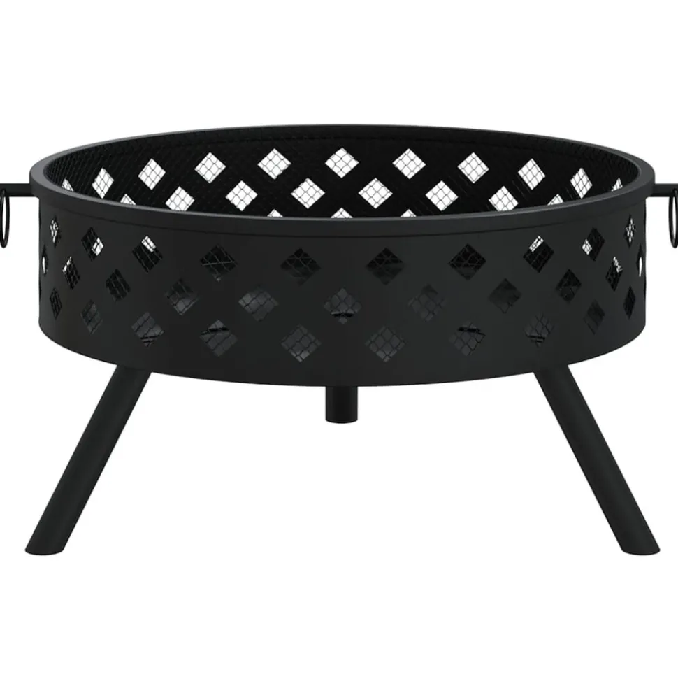 VIDAXL - Foyer avec tisonnier 58 cm xxl acier