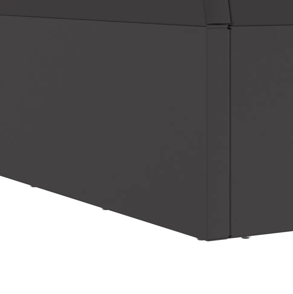 VIDAXL - Foyer carré noir 60x60x35 cm en acier