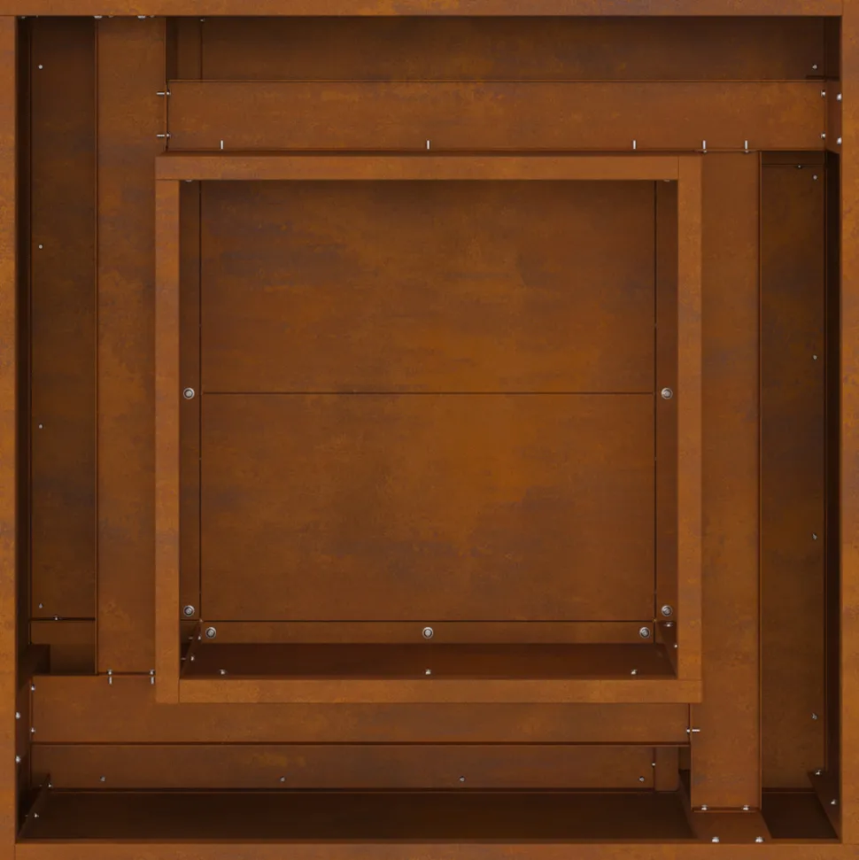VIDAXL - Foyer carré 60x60x30 cm en acier résistant aux intempéries