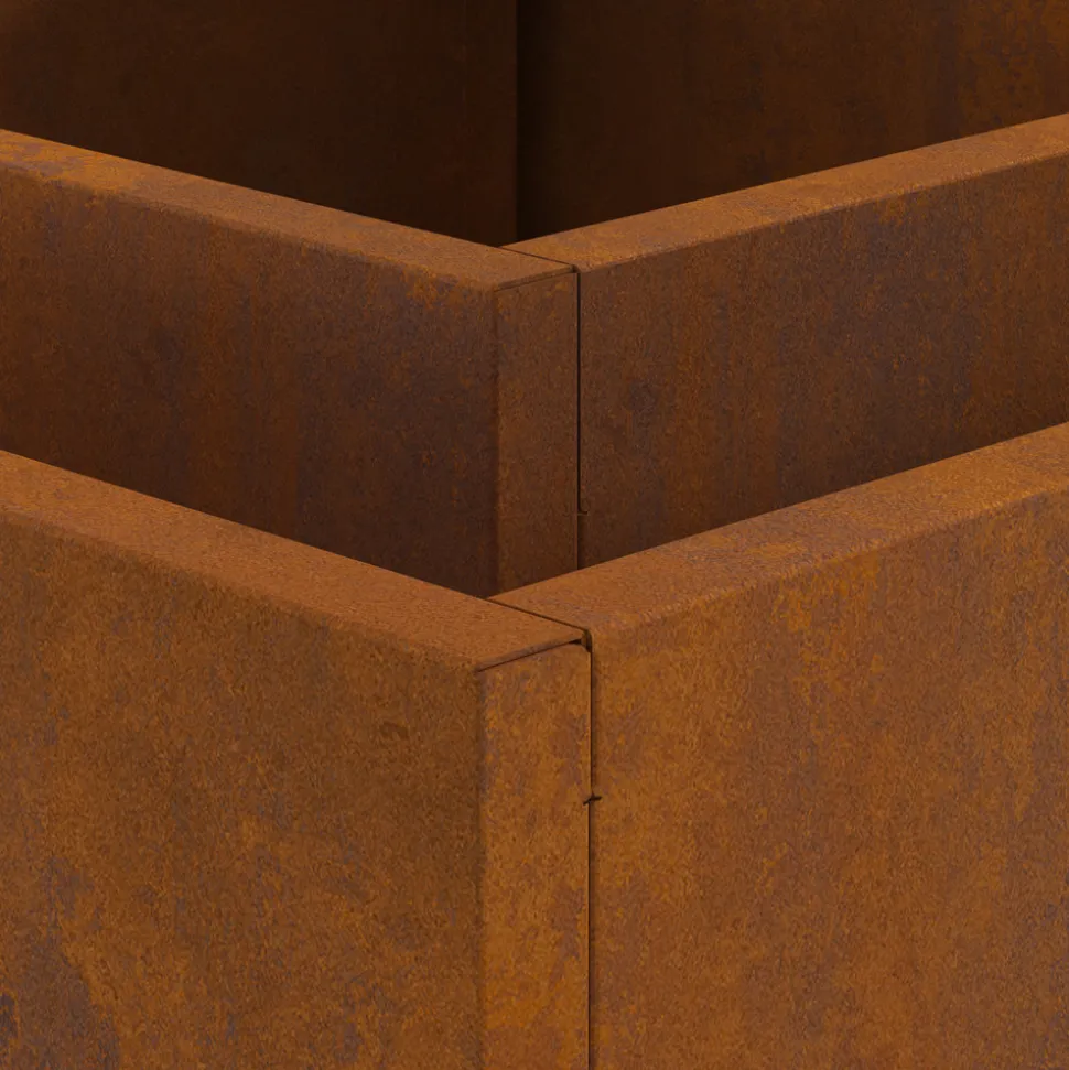 VIDAXL - Foyer carré 60x60x30 cm en acier résistant aux intempéries
