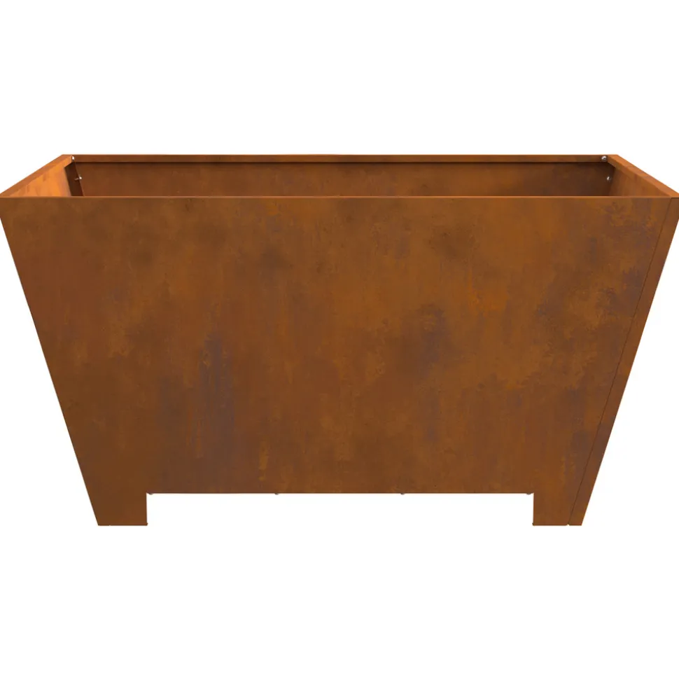 VIDAXL - Foyer carré 80x80x40 cm en acier weathering