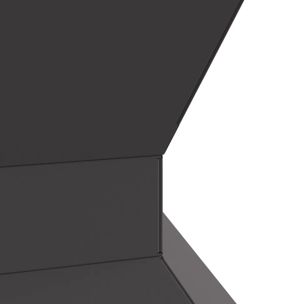 VIDAXL - Foyer hexagonal noir 50x50x40 cm acier