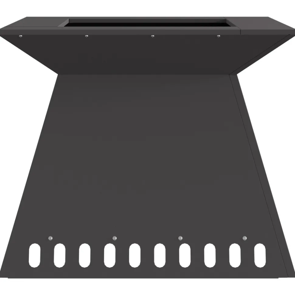 VIDAXL - Foyer noir 60x60x50 cm acier