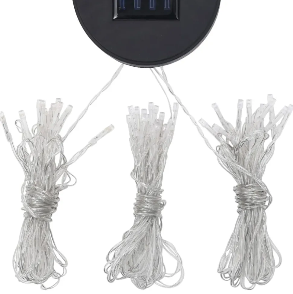 VIDAXL - Guirlande lumineuse à led avec panneau solaire pour belvédère