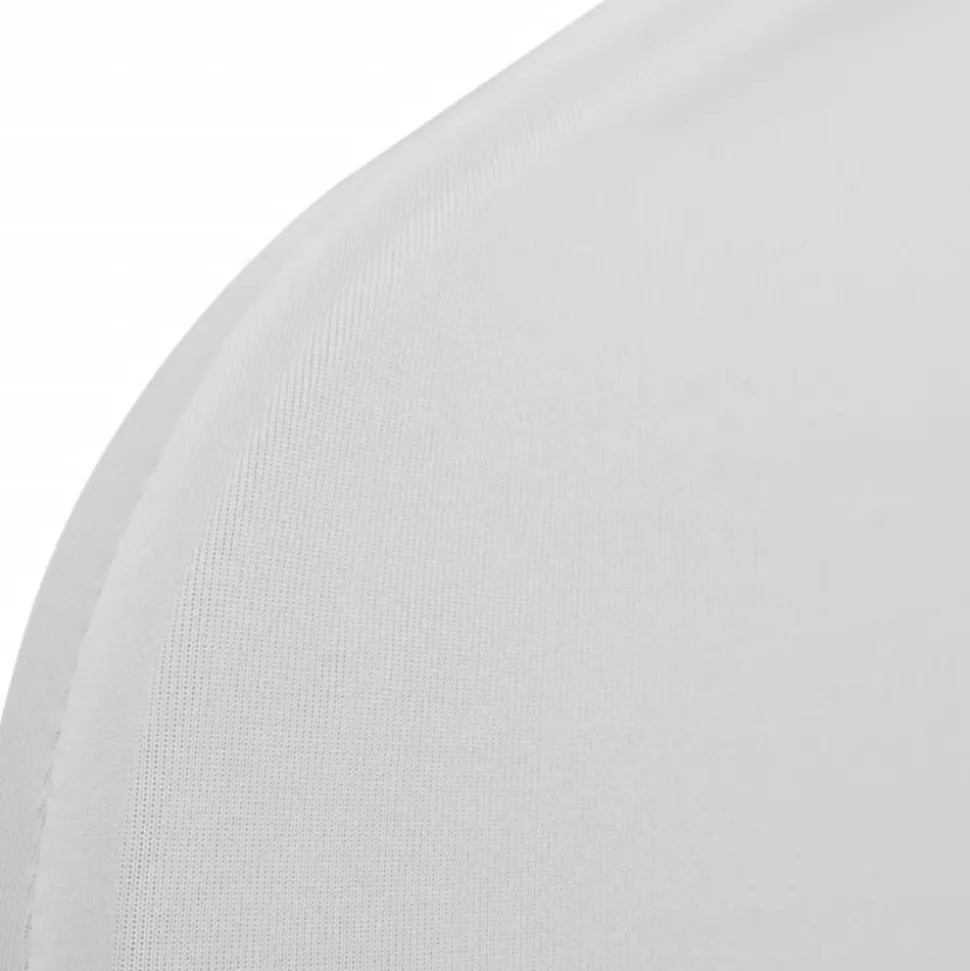 VIDAXL - Housse blanche extensible pour chaise 6 pièces