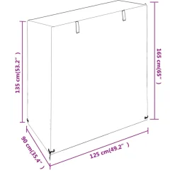 VIDAXL - Housse de balancelle 8 œillets 125x90x135/165 cm pe