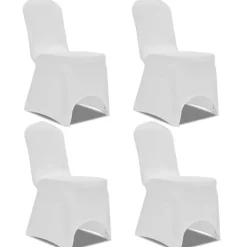 VIDAXL - Housse de chaise extensible 4 pcs blanc