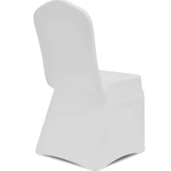 VIDAXL - Housse de chaise extensible 4 pcs blanc