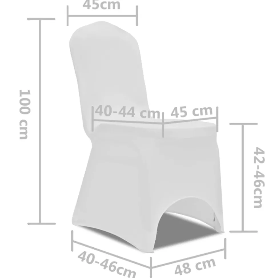 VIDAXL - Housse de chaise extensible 4 pcs blanc