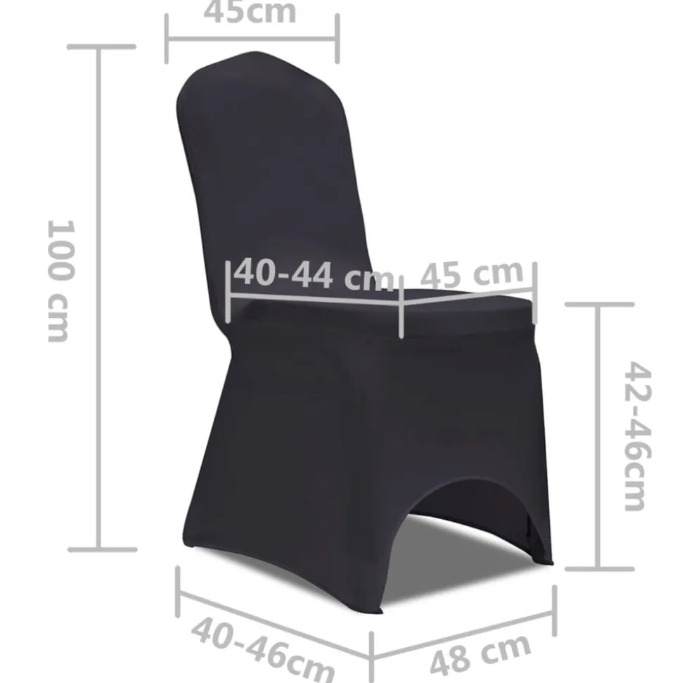 VIDAXL - Housse de chaise extensible 4 pcs anthracite