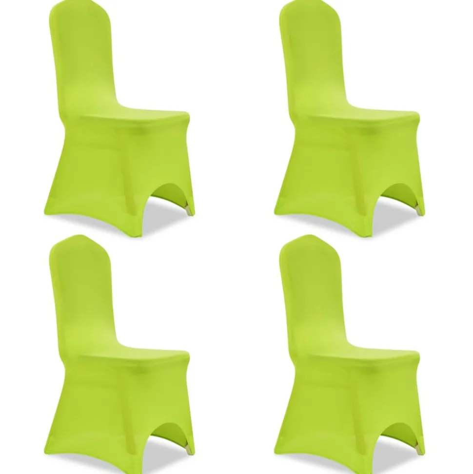 VIDAXL - Housse de chaise extensible 4 pcs vert