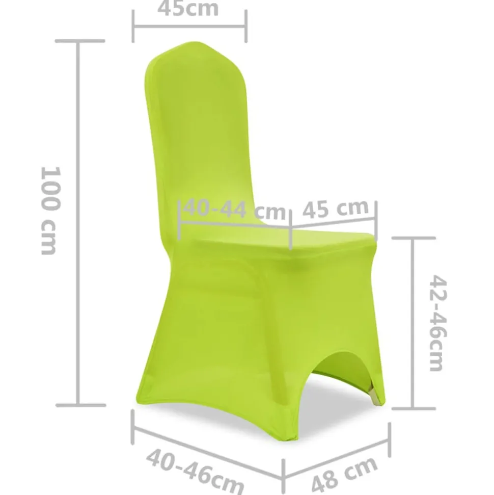 VIDAXL - Housse de chaise extensible 4 pcs vert