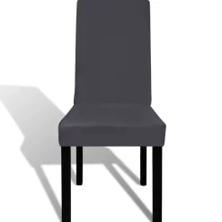 VIDAXL - Housse de chaise droite extensible 6 pcs anthracite