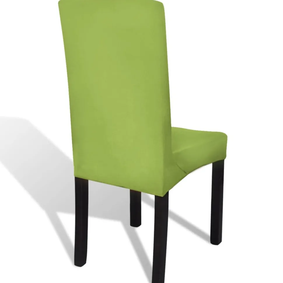 VIDAXL - Housse de chaise droite extensible 4 pcs vert