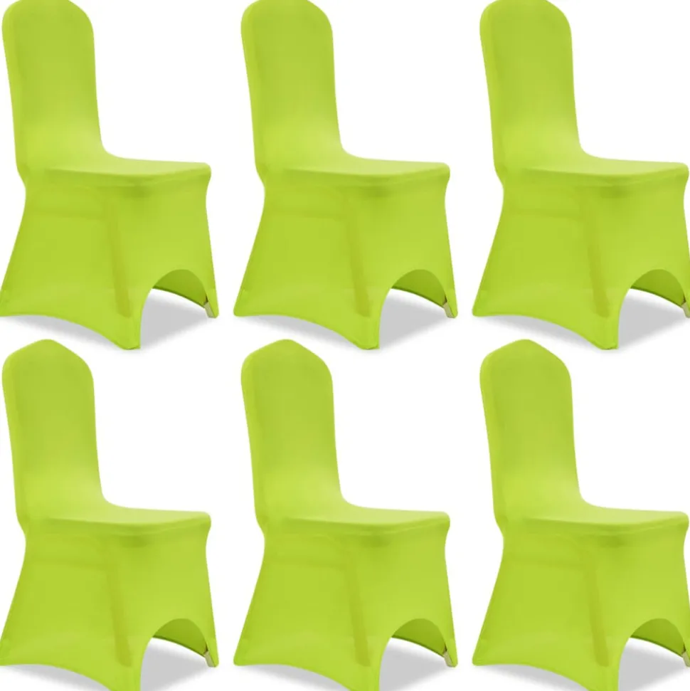 VIDAXL - Housse de chaise extensible 6 pcs vert