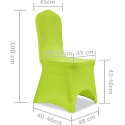 VIDAXL - Housse de chaise extensible 6 pcs vert