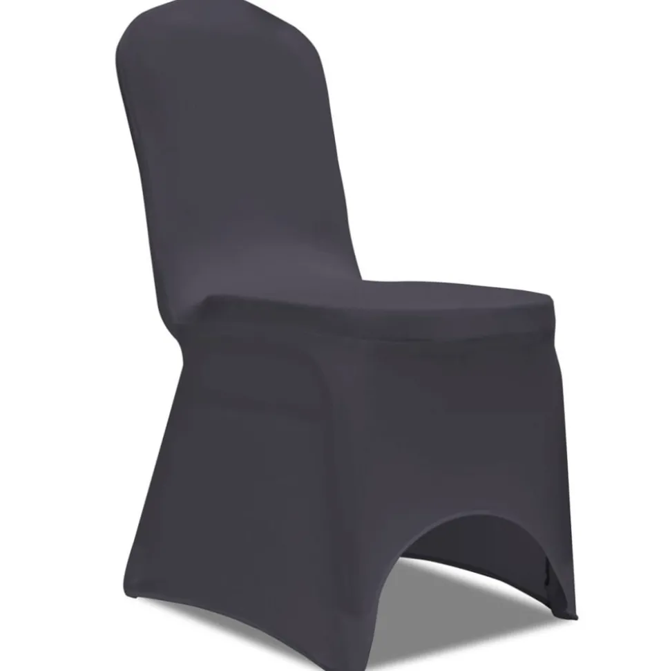 VIDAXL - Housse de chaise extensible 6 pcs anthracite