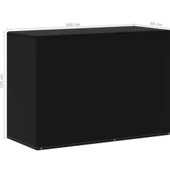 VIDAXL - Housse de meubles de jardin 6 œillets de barbecue 180x80x125 cm