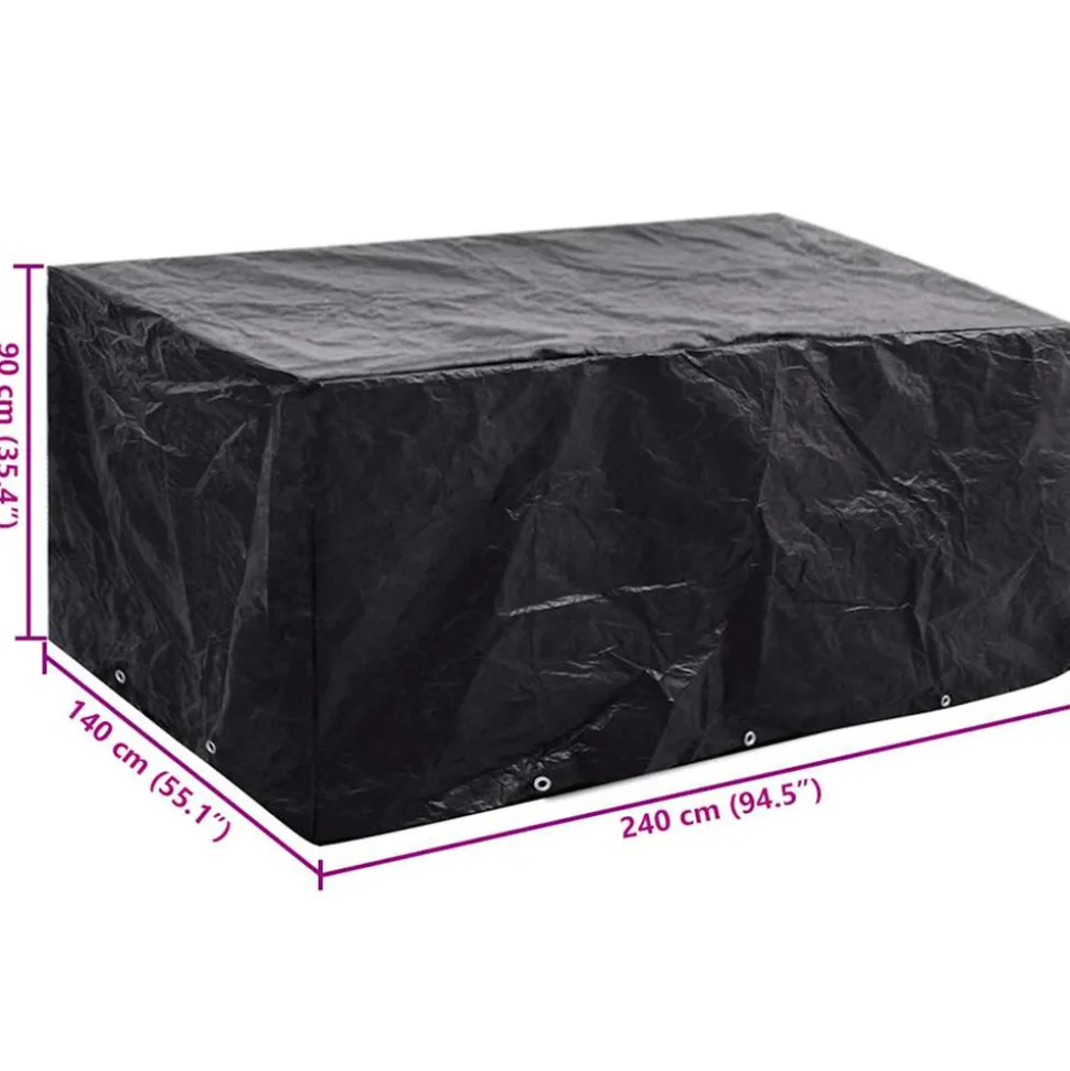 VIDAXL - Housse de salon de jardin 8 œillets 240 x 140 x 90 cm
