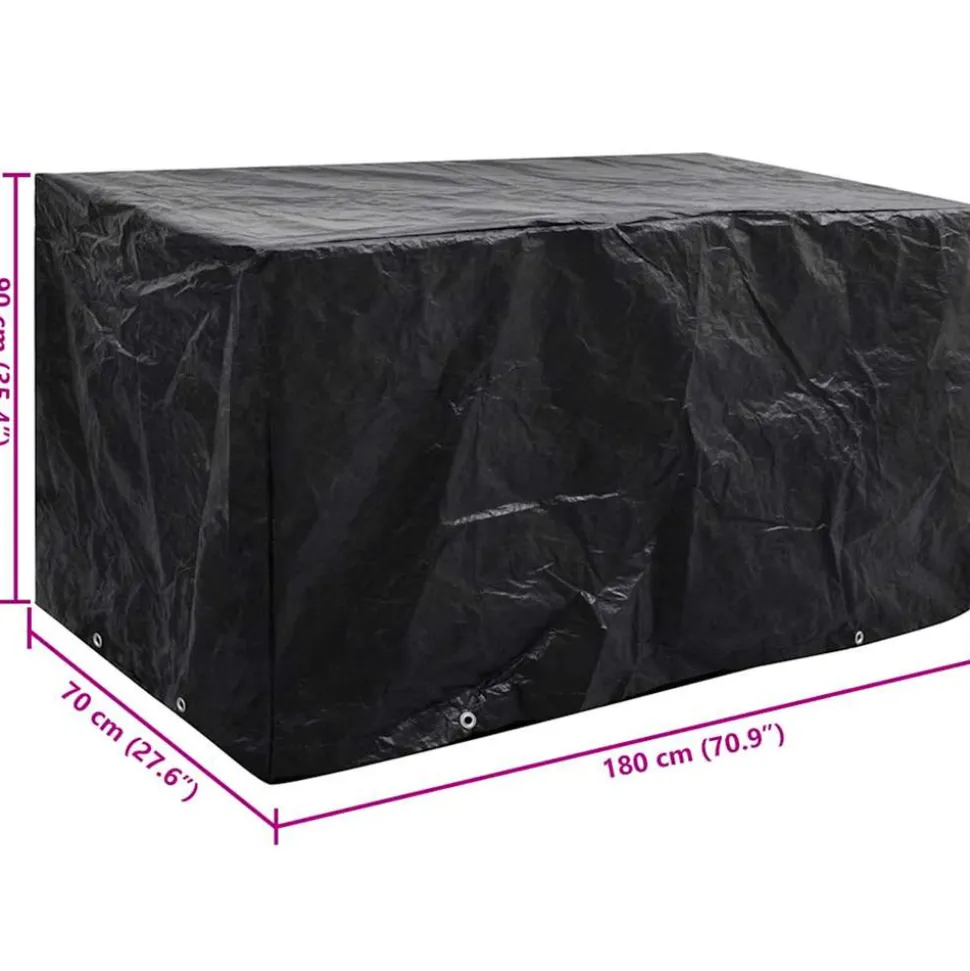 VIDAXL - Housse de salon de jardin 8 œillets 180x70x90 cm